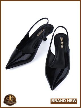 Kitten Heel Slingback Pumps Pointed Toe Dressy Heels 1.9 Inch